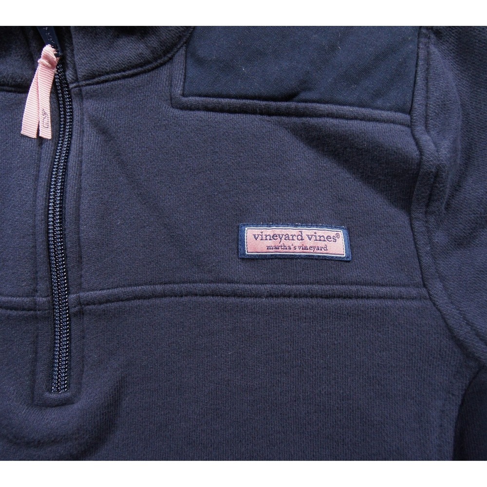 Vineyard Vines Sweatshirt Womens Small Blue 1/4 Zip Pullover Mock Neck Ladies - Picture 3 of 12
